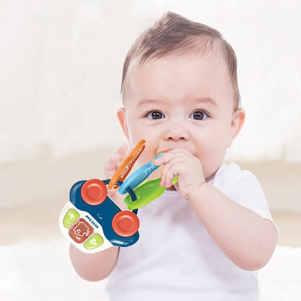 Anello massaggiagengive per bambini che imparano il giocattolo musicale per bambini con suoni di luci Silicone senza Bpa per la dentizione per i più piccoli