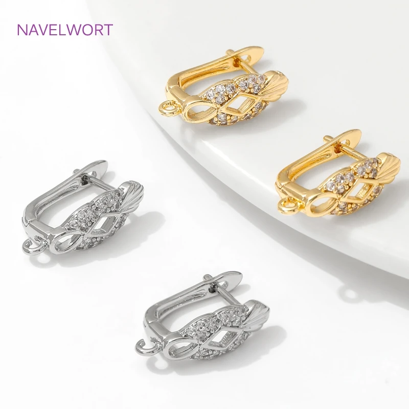 18K Gold Plated Brass Shvenzy Earwires,Earrings Fixtures Basic Fasteners,Accessories For Earrings,DIY Earring Making Findings image 4