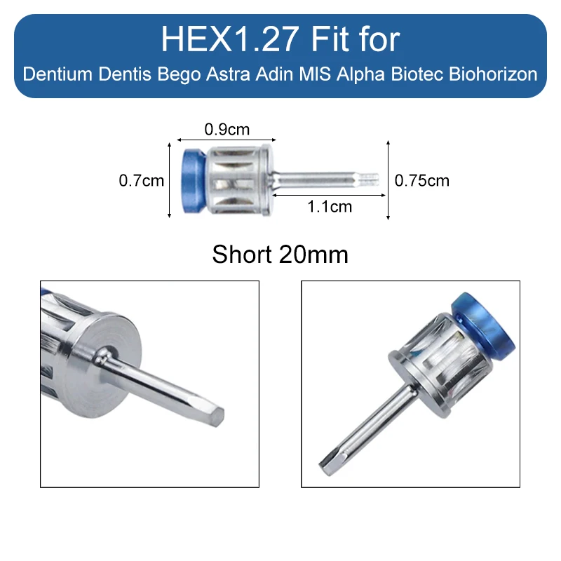VVDental الأسنان العالمي زرع عزم الدوران المفكات 1 قطعة زرع الأسنان استعادة مجموعة أدوات 20 مللي متر 25 مللي متر