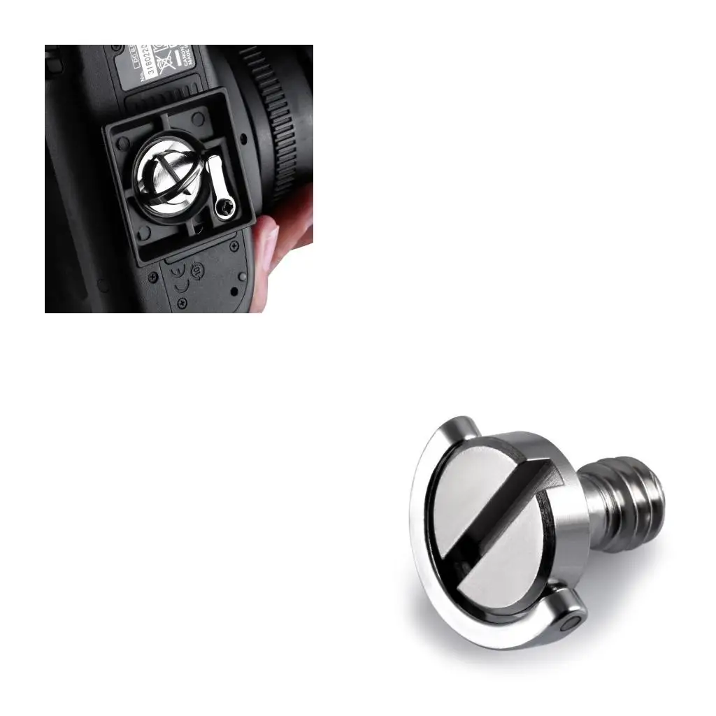 

1/4 Quick Release Adapter Screw Pin Enhanced Long 10MM Flat for Head D Shaft Rin