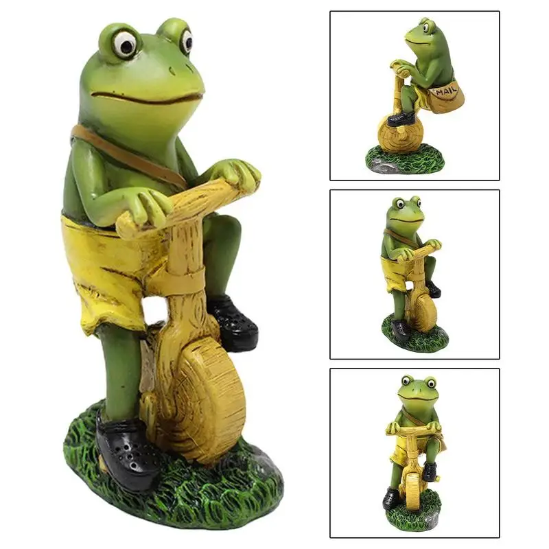 Outdoor Frog Garden Decor Collection Animal Yoga Frog Fairy Garden Figurines Miniature Landscape for Home Decoration Accessories