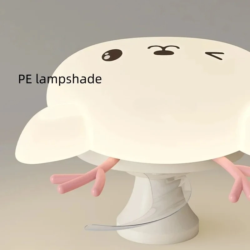 Modern Cream Wind Children's Room Bedroom Fan Light Boy and Girl Cartoon Creative Deer Indoor Light Remote Control Lamps