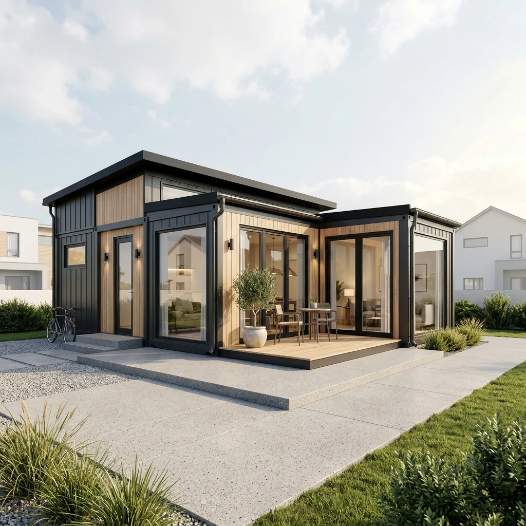 20ft Luxury Expandable Container House luxury finish 2beds 1bath modern design steel frame thermal insulation for villa living