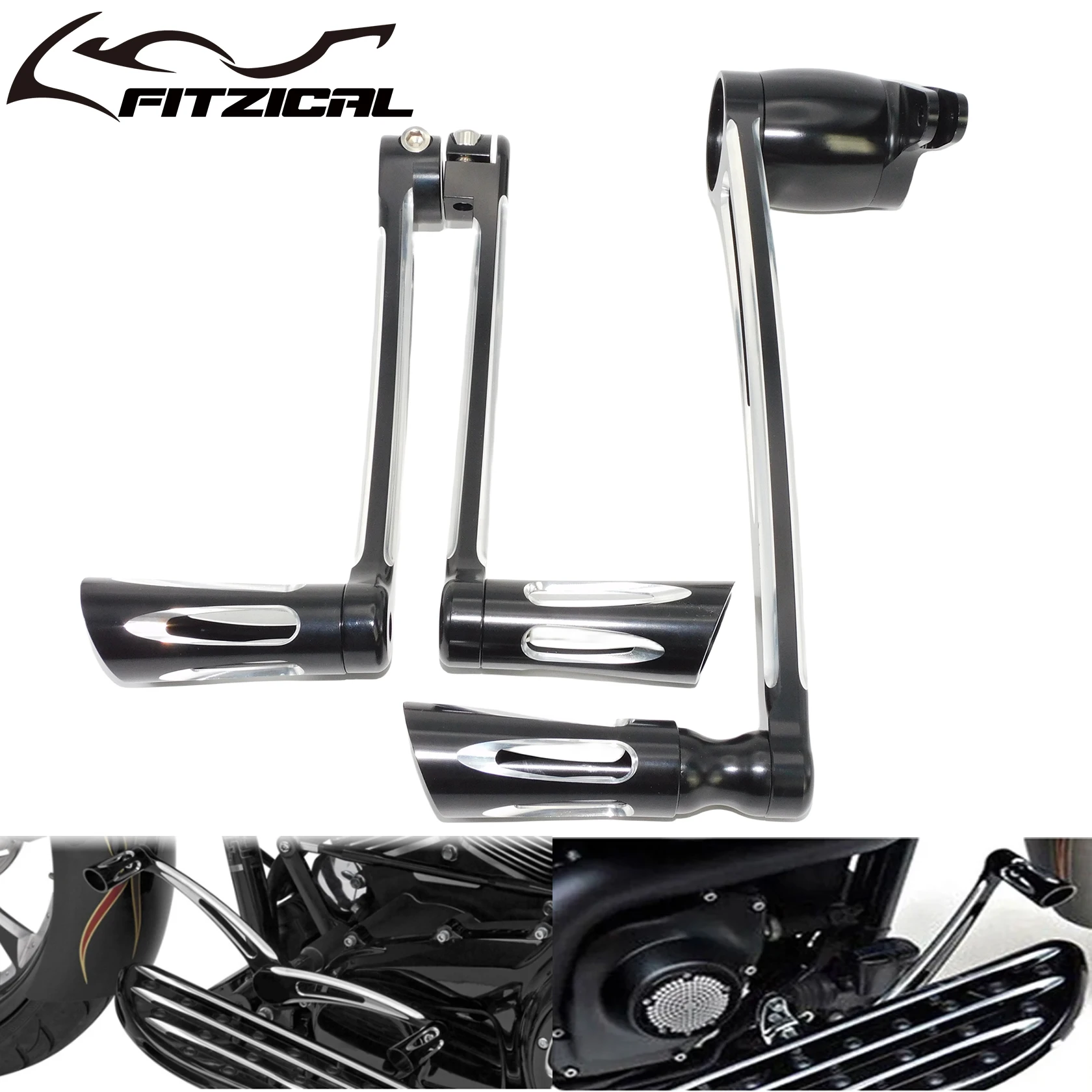 

Motorcycle Heel Toe Shift Lever W/ Shifter Pegs Brake Arm Pedal For Harley Touring Street Electra Glide Road King Classic 08-13