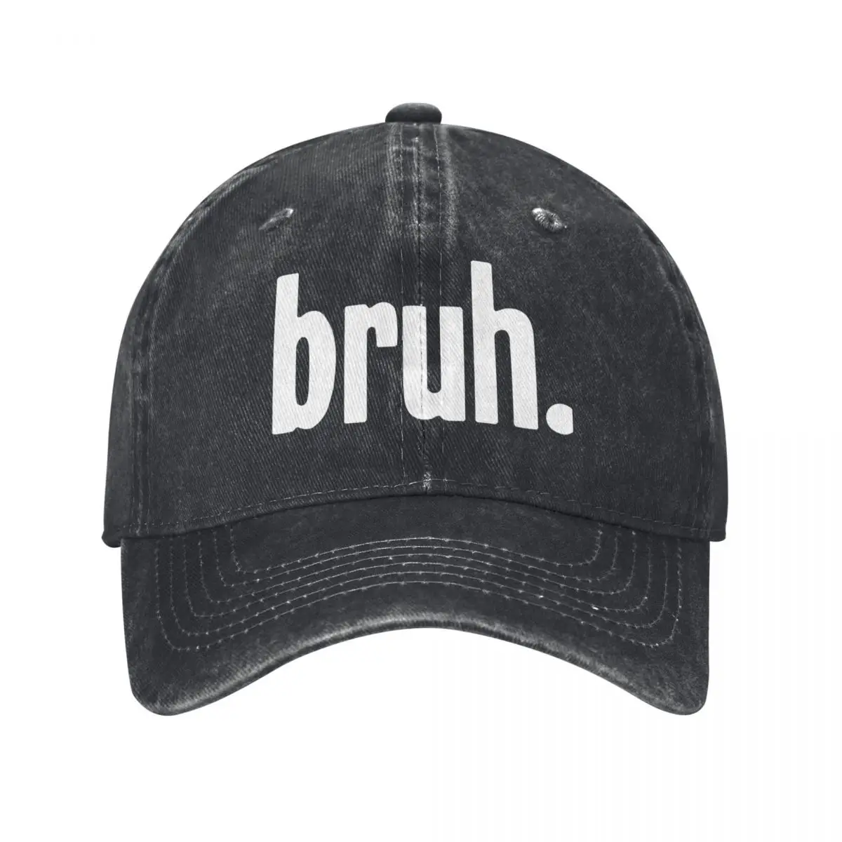 Bruh Baseball Cap western Hat Big Size Hat black Mens Women's