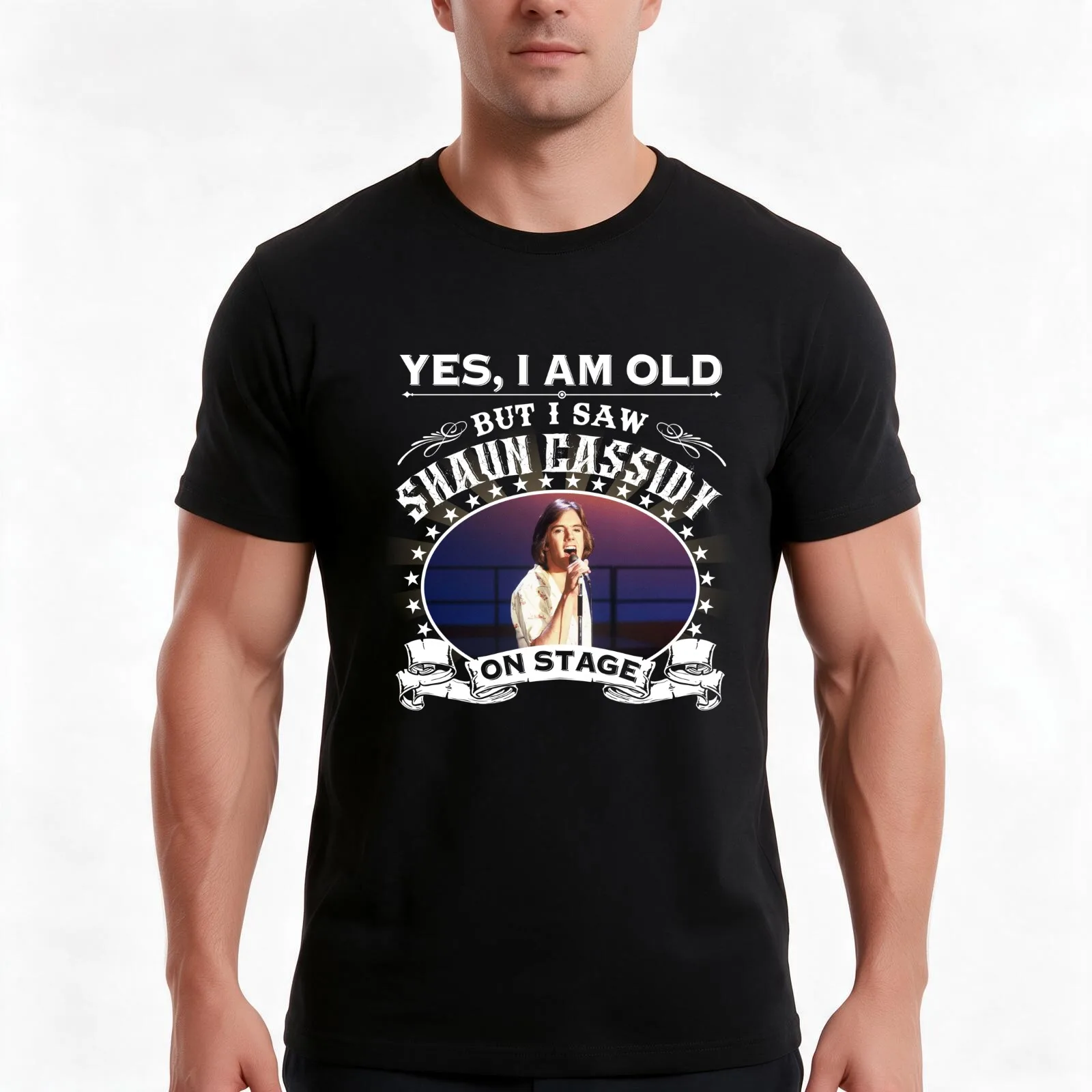 On stage T-Shirt, Summer Casual Cotton Tee, Oversized Streetwear Tops, Vintage Graphic Print, Loose Fit Short Sleeve