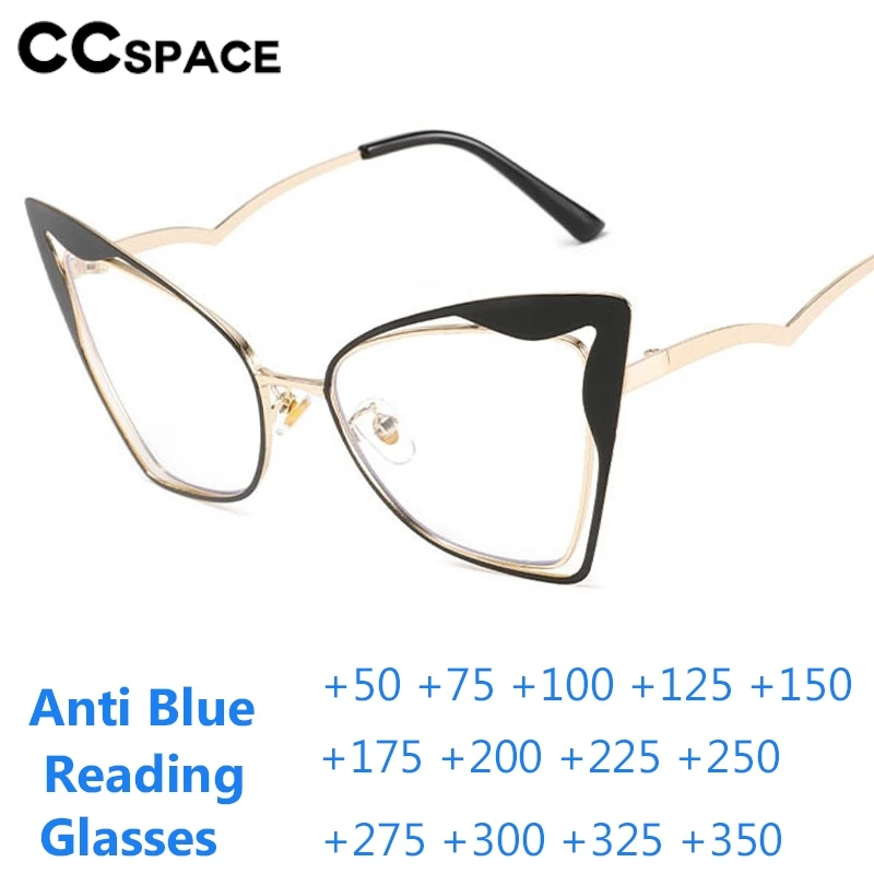 

Metal Butterfly Anti Blue Light Reading Glasses Women New In Optical Presbyopia Eyeglasses +50+100+150+200+250+300+350 300867