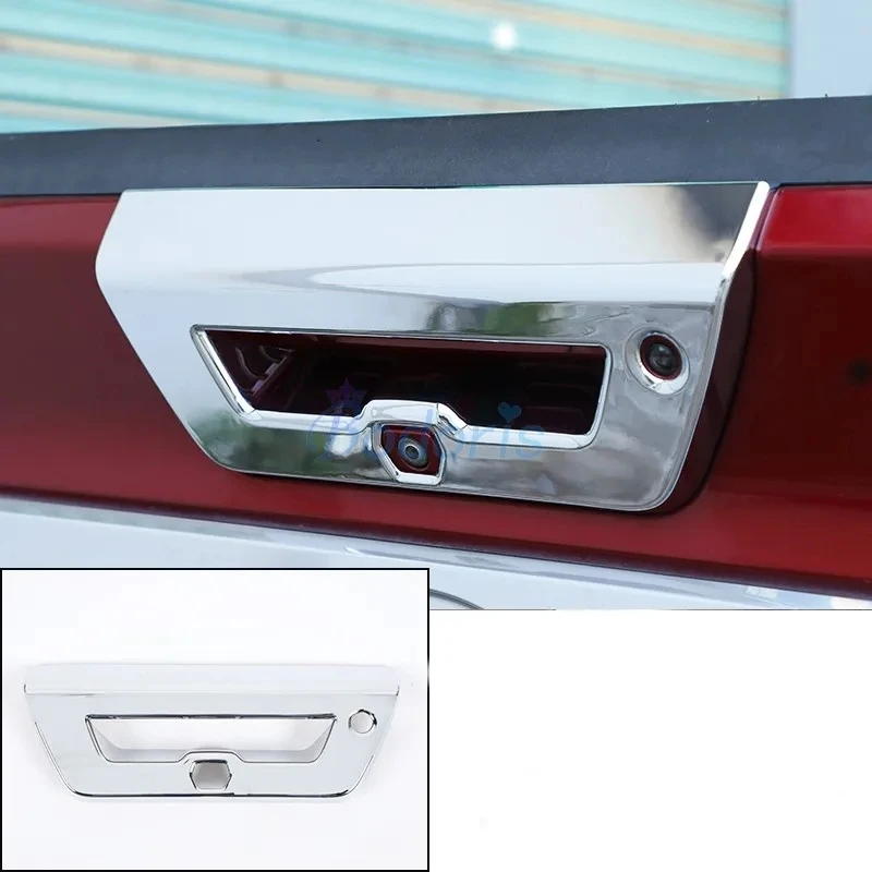 Cubierta de manija de puerta trasera exterior para Ford F-150 Raptor 2017-2019, panel adhesivo para la manija de la puerta trasera, accesorios de estilo para coche