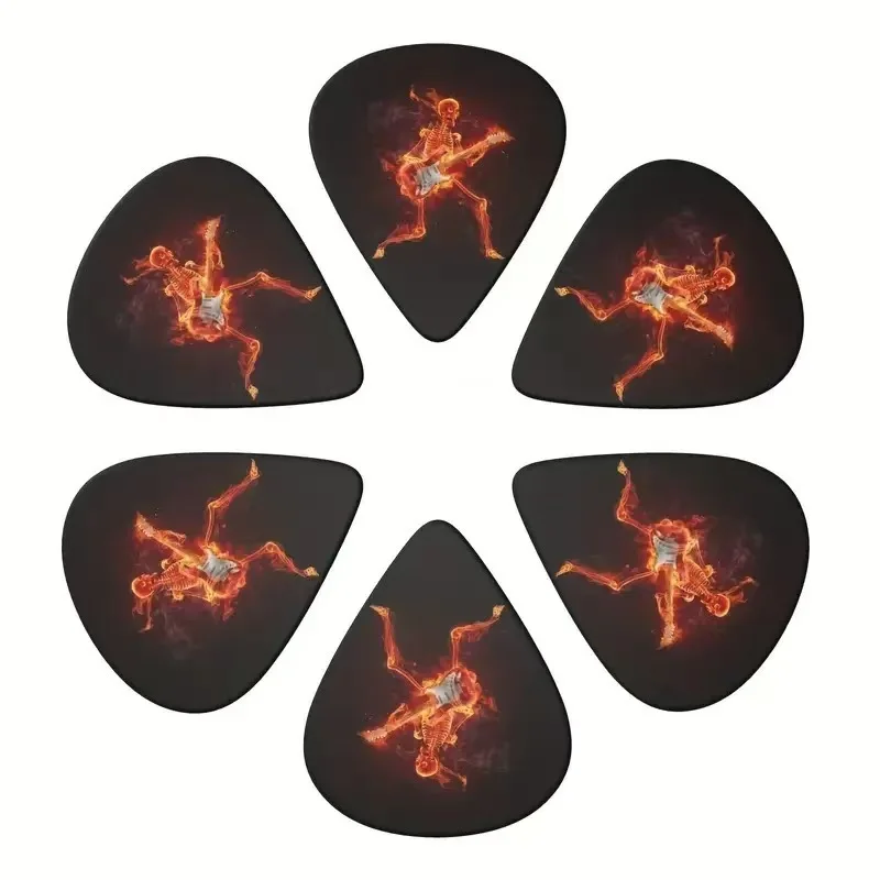 

10pcs 3-Level Thickness Guitar Picks Set Professional Vibrant Artistic Designs for Acoustic Electric Guitar Players Art Painting