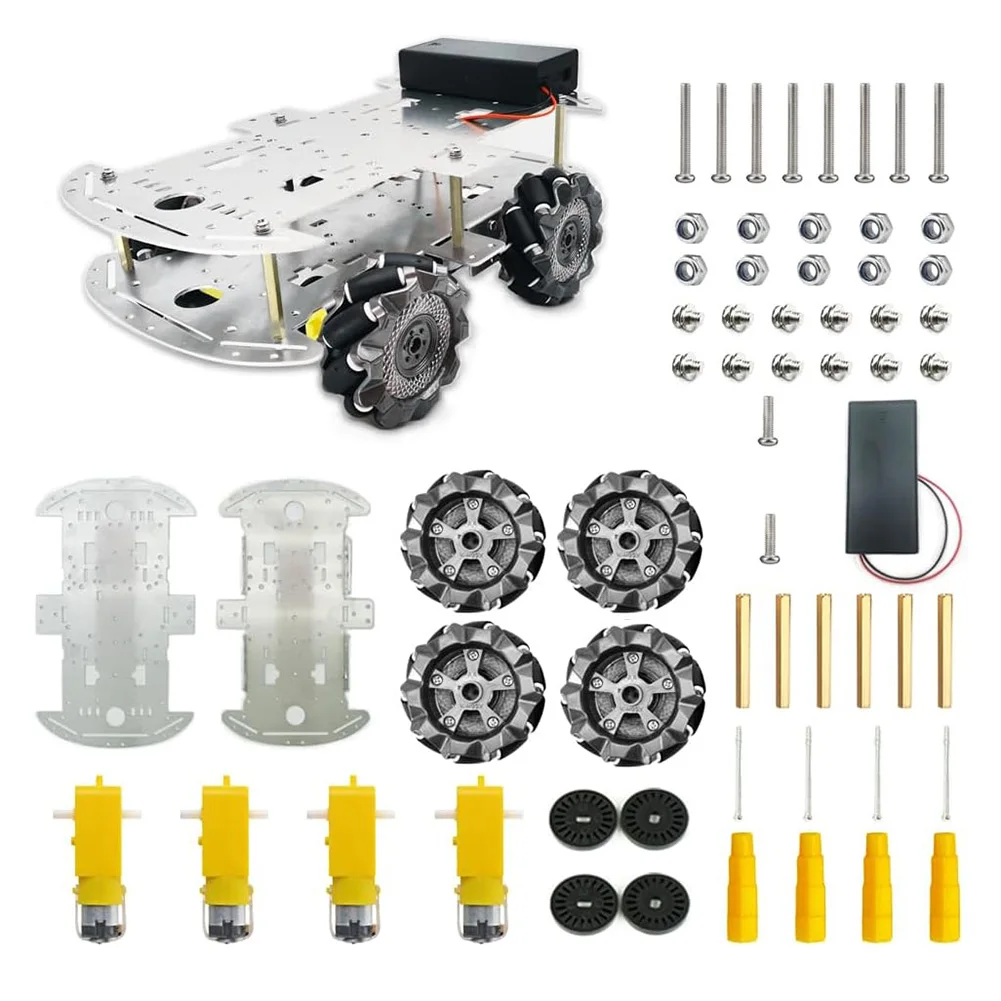 10 * 5.9 * 1.1 Inch DIY Car Kit Double Chassis Design Hands-on Learning High Hardness Plastic Robotics Education