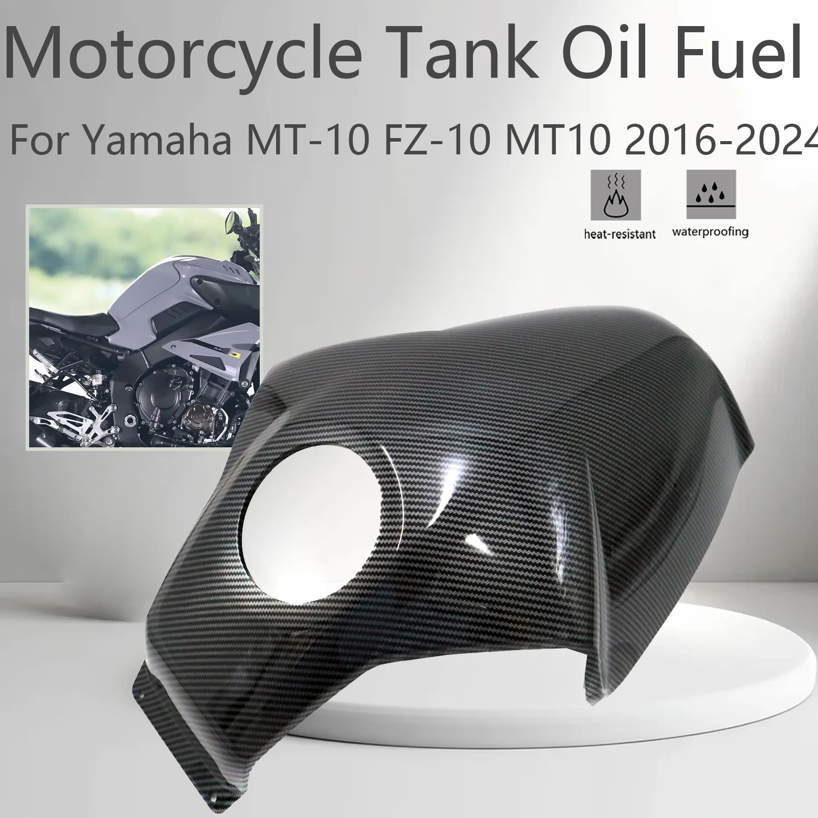 Motorcycle Accessories For Yamaha MT-10 FZ-10 MT10 2016-2024 Fuel Tank Cover Protector Gas Guard Parts Fairing Kit Parts