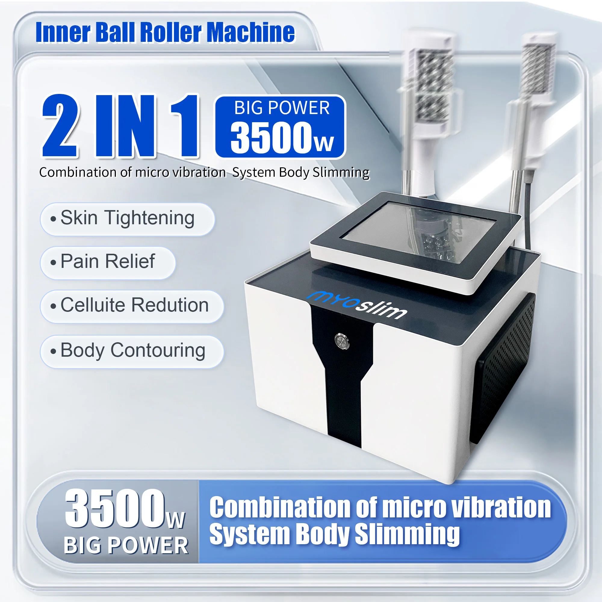 

Hi-emt Neo RF Body Sculpt Machine Vacuum Inner Ball Roller Inner Ball Roller Machine 360 Degree Rolling Cellulite