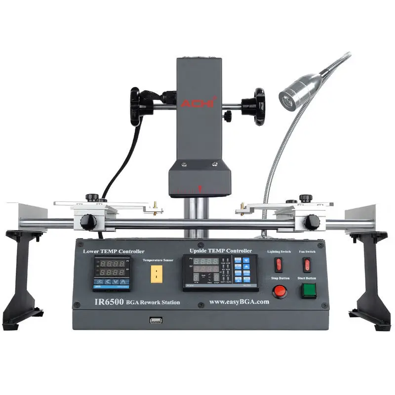 ACHI IR 6500 BGA Infrared Station Manual SMD Solder Station With 220V/110V Voltage For BGA Soldering PCB Motherboard Chip Repair