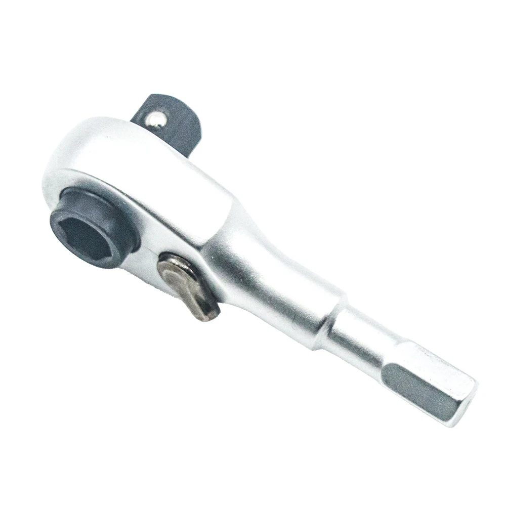 Chave Catraca Mini Hexagonal 2 em 1 - Bits Hexagonais de 1/4'' e Adaptadores de Soquete, Soquete de 72 Dentes