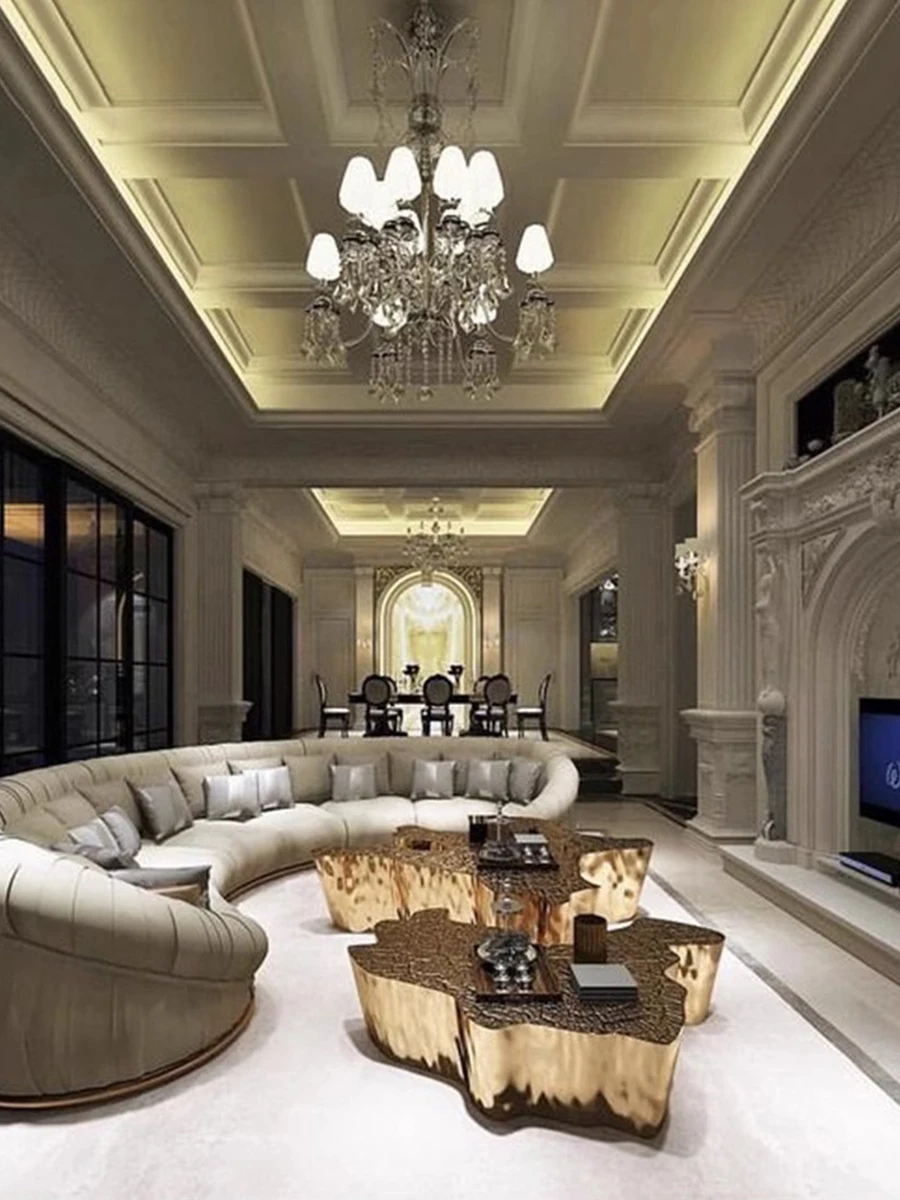 Light luxury stainless steel tree root coffee table image 5