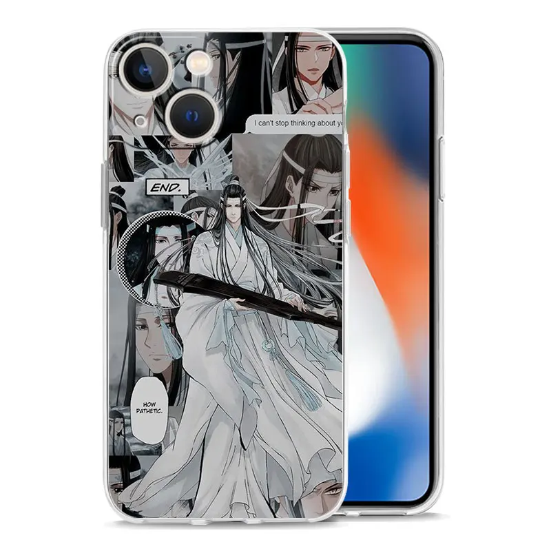 Anime Mo Dao Zu Shi Wei Wuxian Luxury Clear Phone Case For iPhone 15 16 14 13 12 11 Pro Max XS X XR SE 7 8 Plus Shockproof Cover