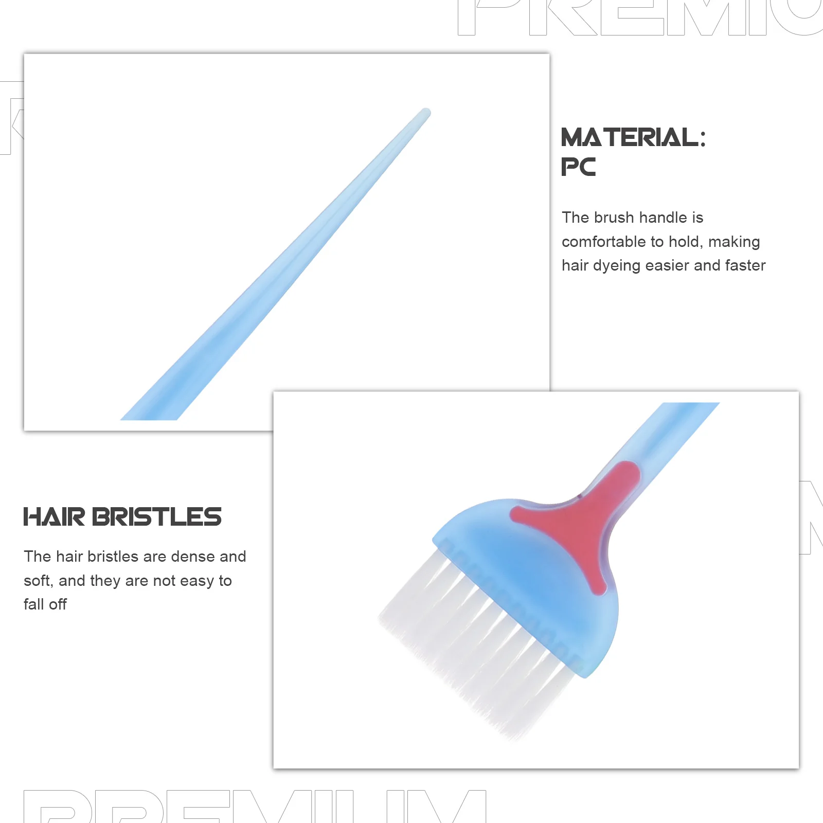 6 قطعة فرشاة صبغ الشعر مجموعة شعيرات ناعمة كثيفة قابلة لإعادة الاستخدام لتلوين كريم تطبيق الصالون أداة تصفيف الشعر قضيب #5