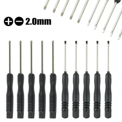 10Pcs 82mm Small Screwdriver Set Slotted Cross Screwdrivers 2mm Cutter Head For Repair Disassemble Toys Tools Accessories