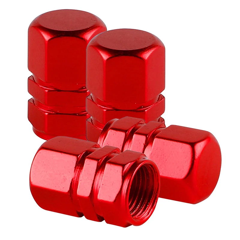 4Pcs Car Tire Cap Personalized Universal Recommendation Hexagonal Valve Cap Aluminum Alloy Vacuum Tire Valve