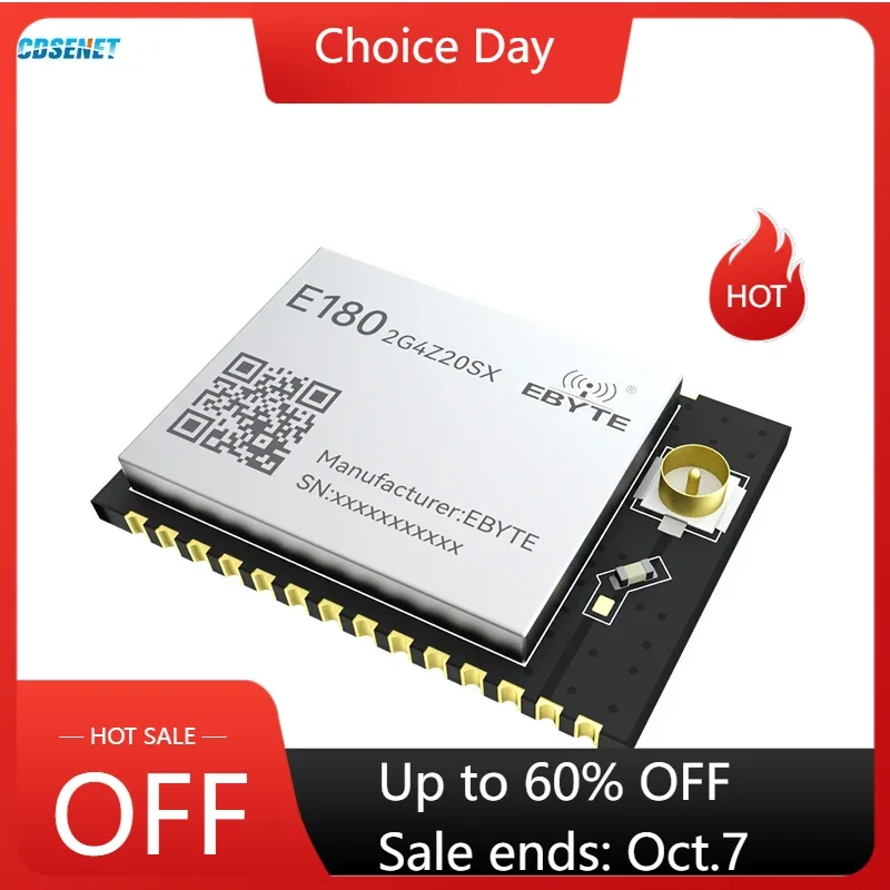 EFR32MG21 Zigbee 3.0 Wireless Module CDSENET E180-2G4Z20SX Low Power 20dbm 500m SMD IPEX Antenna Self-organizing Network