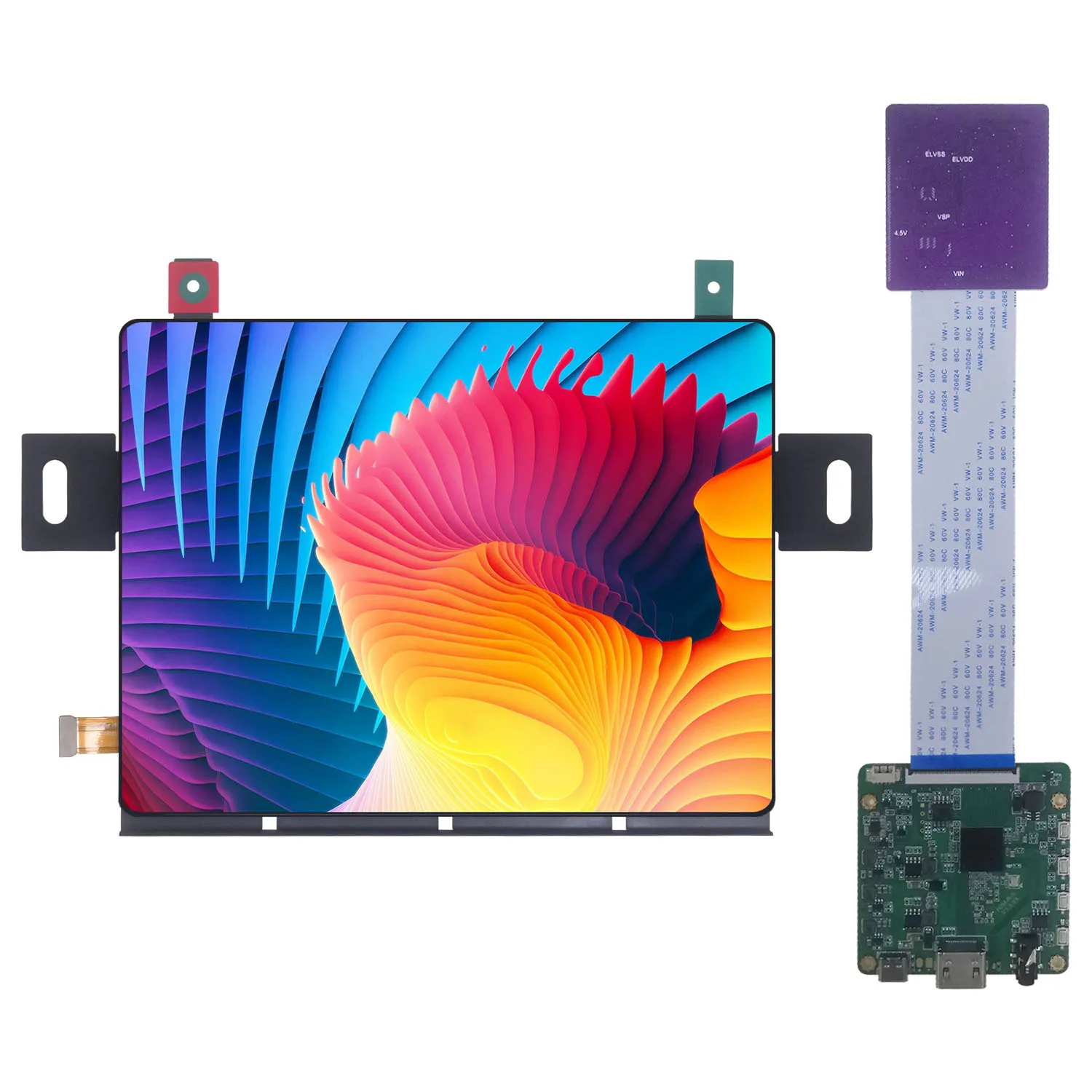 

8 Inch Flexible AMOLED Panel HD Display 2480x1860 Resolution RM69380 Driver IC MIPI Interface With Touch Screen 60Hz