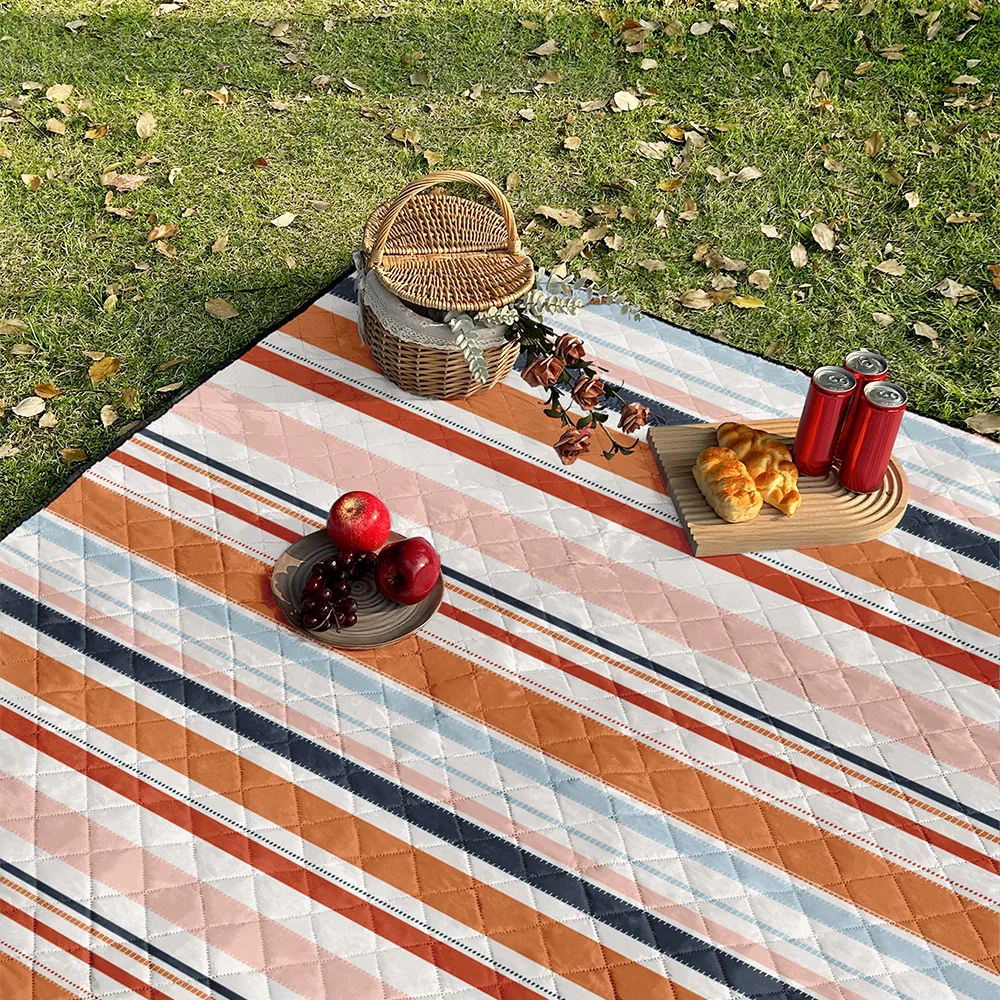 Waterproof Foldable Picnic Blanket, Outdoor Beach Blanket, Sandproof,Tote Bag, Camping Rugs, 80x60 inch