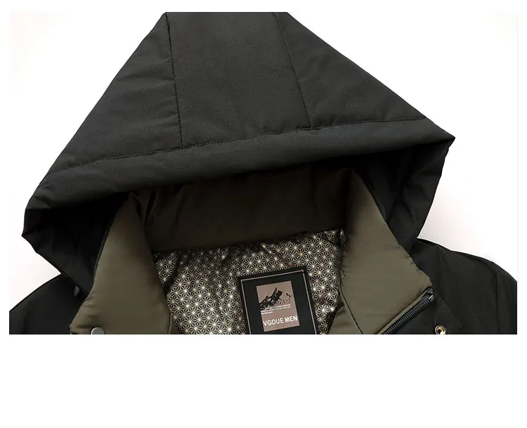 2026 Men's Winter Wool Blend Hooded Parka Thick Warm Windproof Casual Quilted Cotton Coat Heavyweight Outdoor Streetwear Vintage