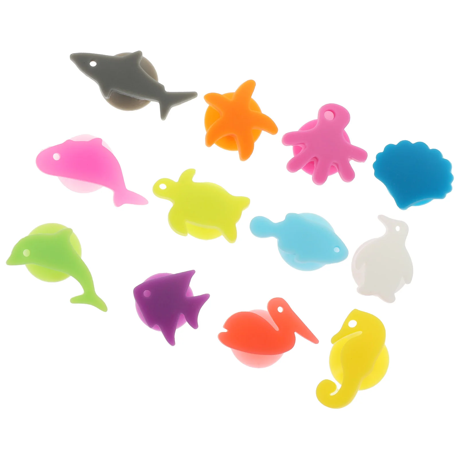 

12 Pcs Animal Glass Marker Martini Glasses Cocktail Silica Gel Drink Tags for Party