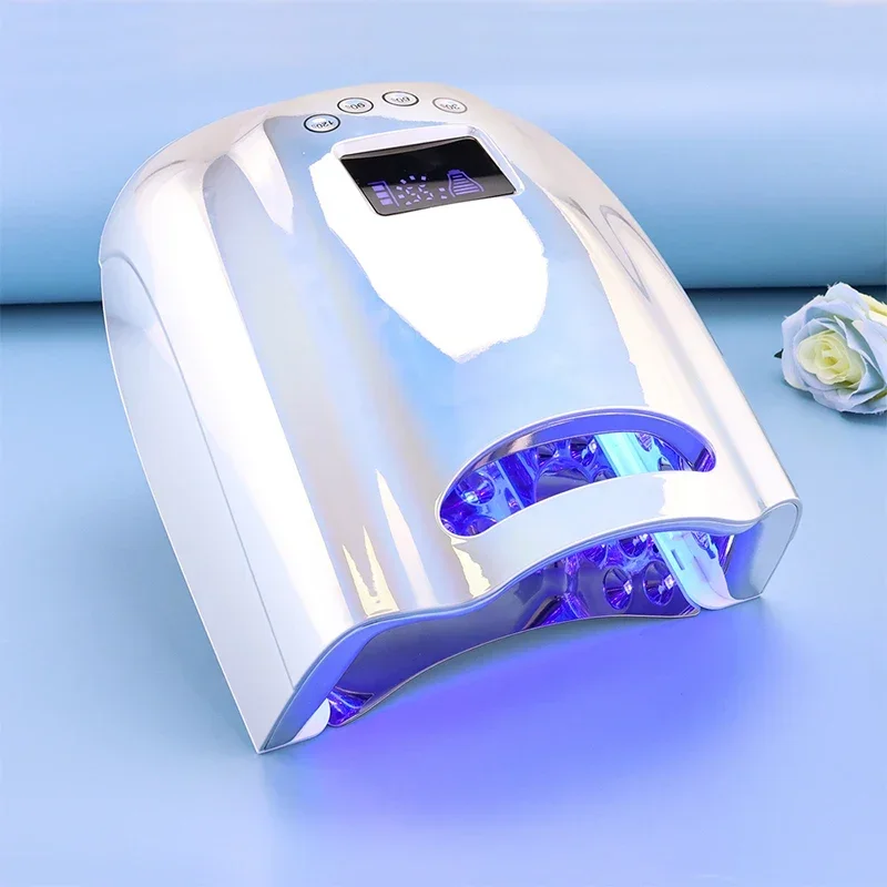 Professioneller Maniküre-Salon Blue Ray PolishGel Nageltrockner Pediküre-Licht Nail Art 128 W kabellos Pro Cure UV 45 LEDS Nagellampe