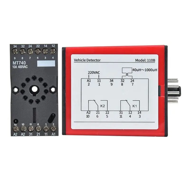 4X 110B Vehicle Detector AC220V Single Channel Inductive Vehicle Loop Detector For Car Parking Lot Access Control-Y41A