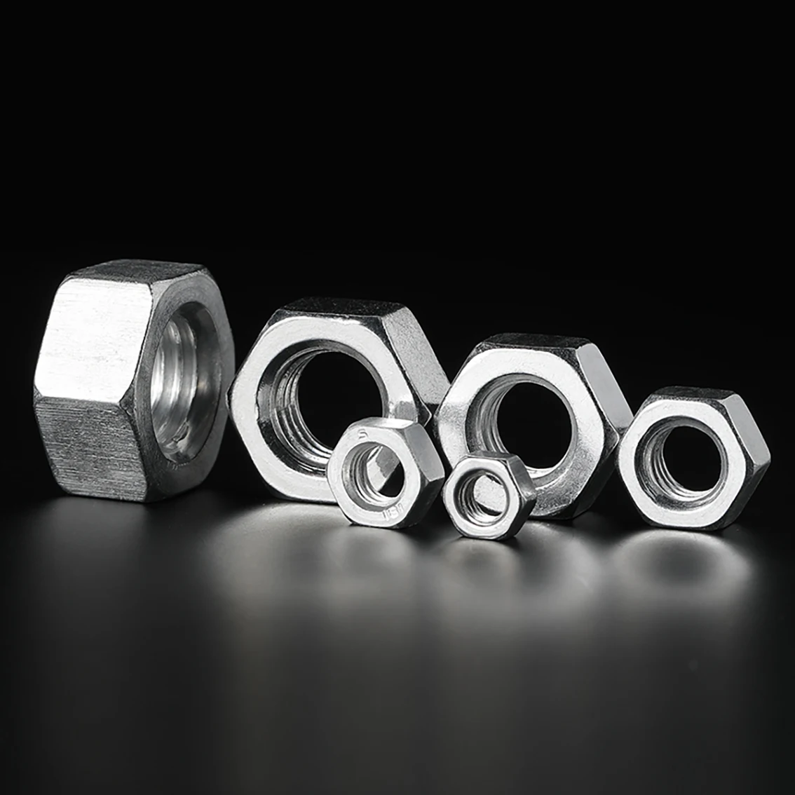 

5~100Pcs M3 M4 M5 M6 M8 M10 M12 M14 M16 6061 Aluminum Alloy Hex Nut
