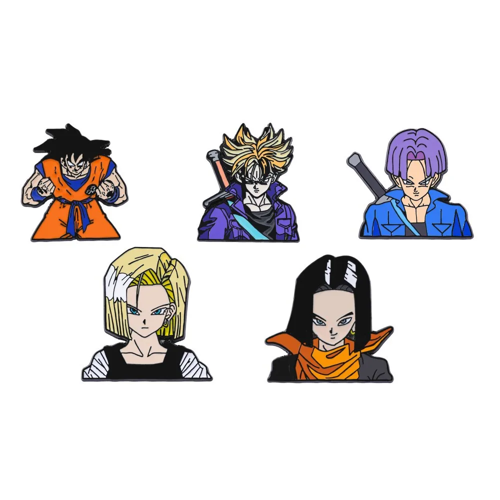 

1 Set Japanese Anime Cartoon Dragon Ball Metal Badge Wukong Dragon Ball Alloy Drip Oil Brooch Accessory Pin Decoration