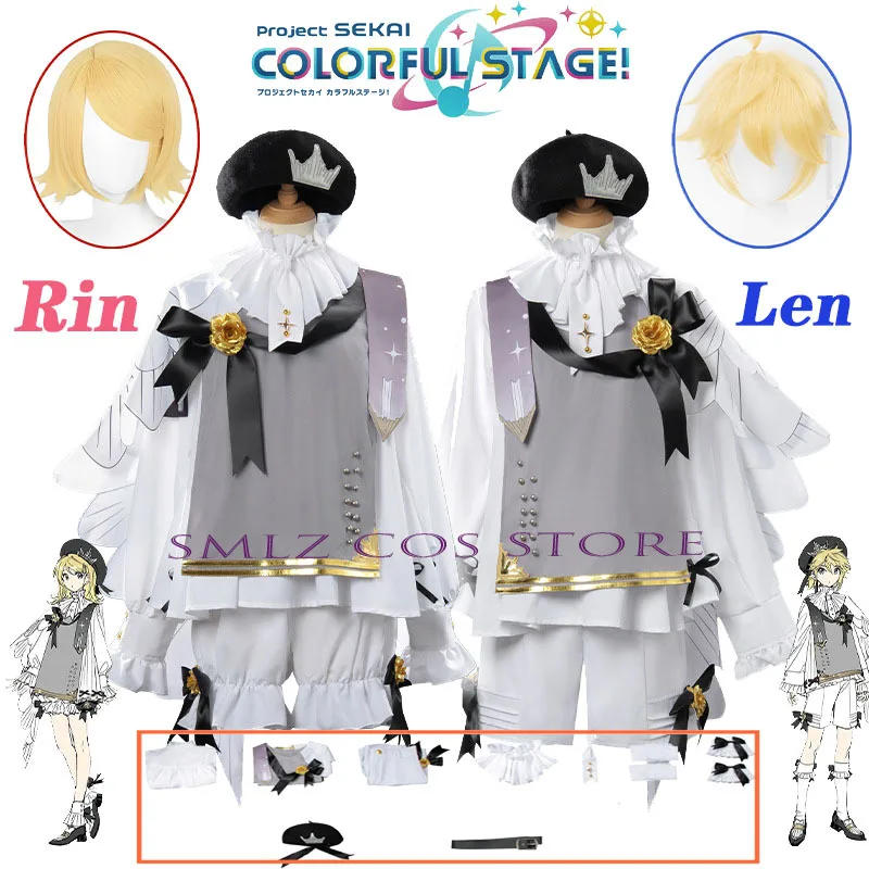 

2025 Symphony Cosplay Anime Len Rin Cosplay Costume Dress Uniform Hat Wig Suit for Halloween Comic Con Outfits Play