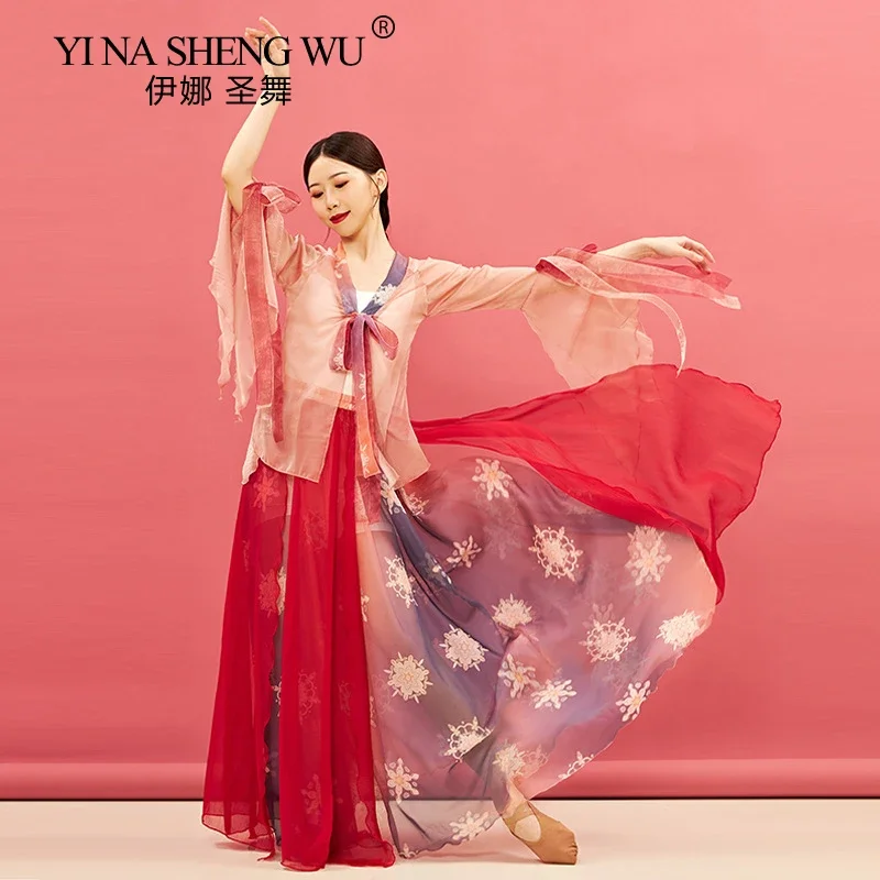 

Classical Dance Dance New Print Elegant Chinese Dance Classical Dance National Performance Clothes Adult Suit Long Skirt New