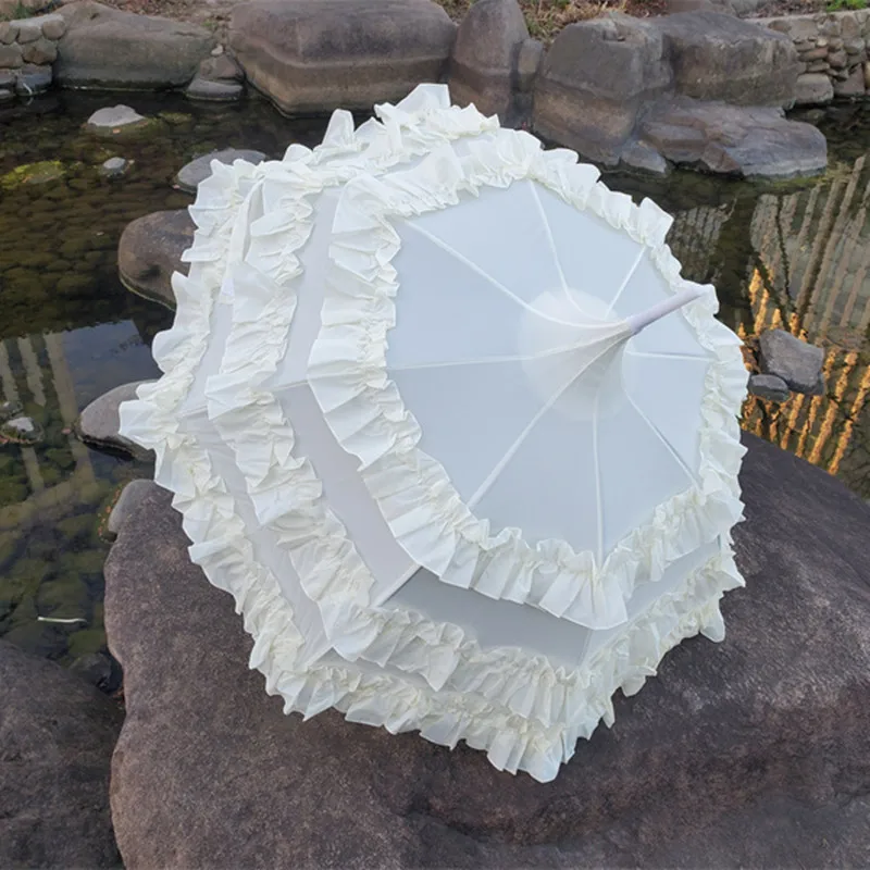 

pagoda lace sunscreen princess umbrella semi-automatic long-handled umbrella Muse accessories umbrella