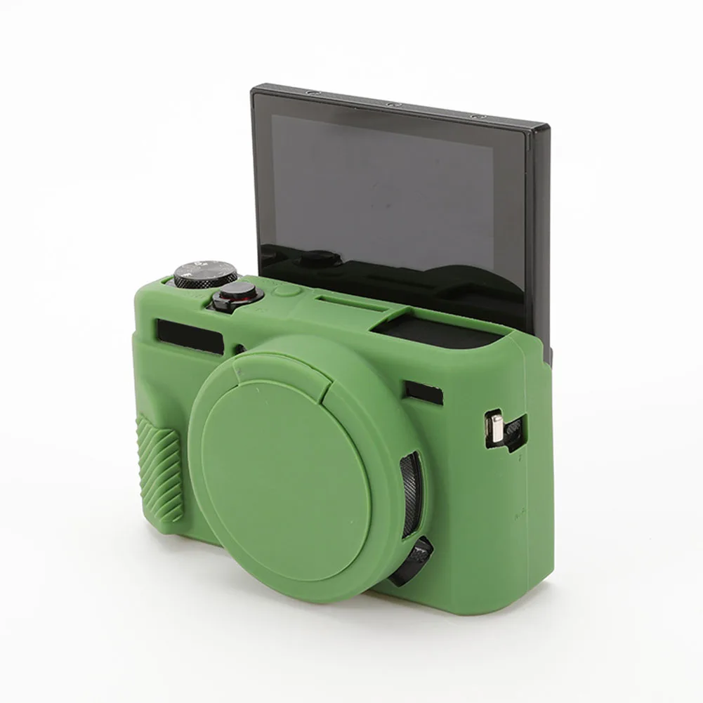 

Легкий силиконовый чехол для камеры Canon G7X Mark II, устойчивый к царапинам и обеспечивающий удобную фиксацию, зеленый цвет