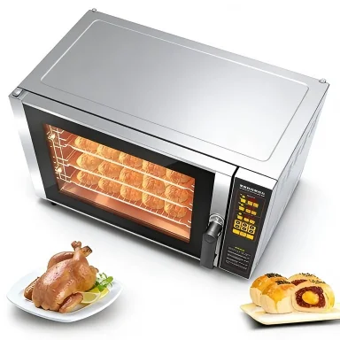 【Best-selling】Commercial Hot Air Circulation Baking Oven Electric Four Deck Oven Equipped With Spray Nozzle And Digital Timer