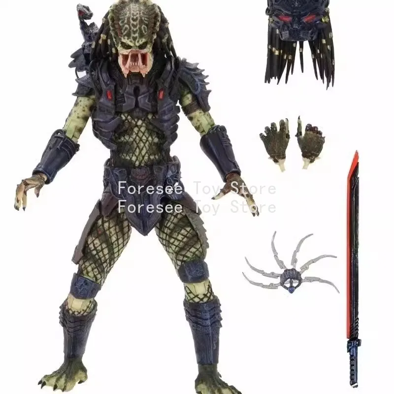 Neue 18 cm NECA Predator 2 Anime-Figuren Light-up Luxury Edition Actionfigur Desktop-Ornament Dekorationen Bestes Geschenk für Kinder