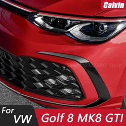 ABS Front Skirt Bar Grill Fog Lamp Decorative Strip Sticker Body Kits Car Modification for Volkswagen Golf 8 MK8 GTI 2021 2022