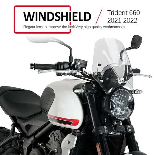 Imagen 2 del producto Parabrisas de motocicleta para TRIDENT Trident 660 2024 2023, accesorios para Trident660 2021 22, deflectores de aire y viento