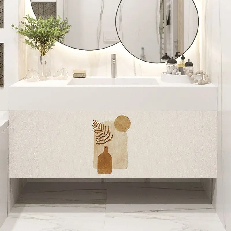 VIKAMA Ins Minimalist Bathroom Sink Cover Curtain Waterproof And Dustproof Cabinet Curtain Washbasin Home Decor