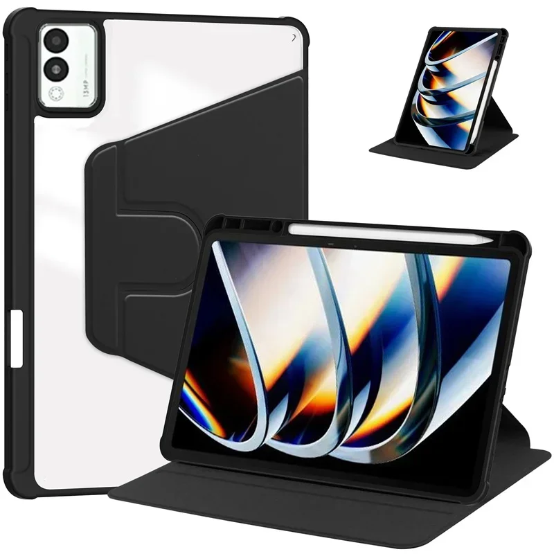 

Tablet Case for Funda Tecno MegaPad 11 LTE Case Pencil Holder 11" Tablet PC 360 Degree Rotation Stand Cover Acrylic Back Shell