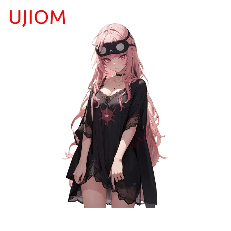 UJIOM 13cm X 7.5cm Mori Calliope Hololive Hentai Wall Stickers Sexy Girls Wallpaper Decal Personality Amusing Room Decor
