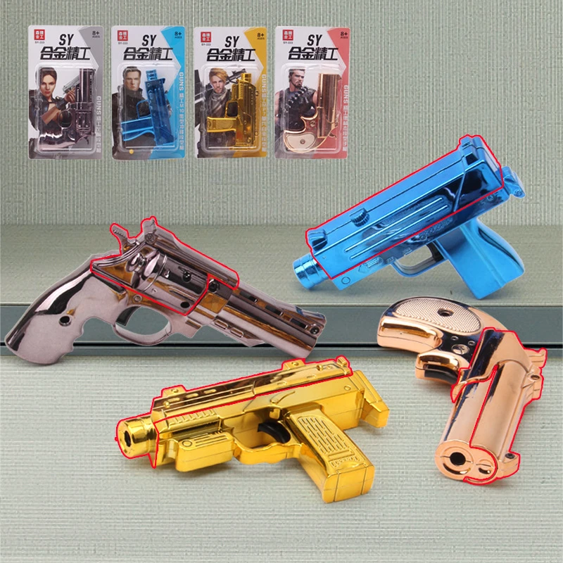 1:6 スケールミニおもちゃの銃モデル精巧な合金金属製フェイクガンコレクションディスプレイ用小さな男の子子供の誕生日プレゼント