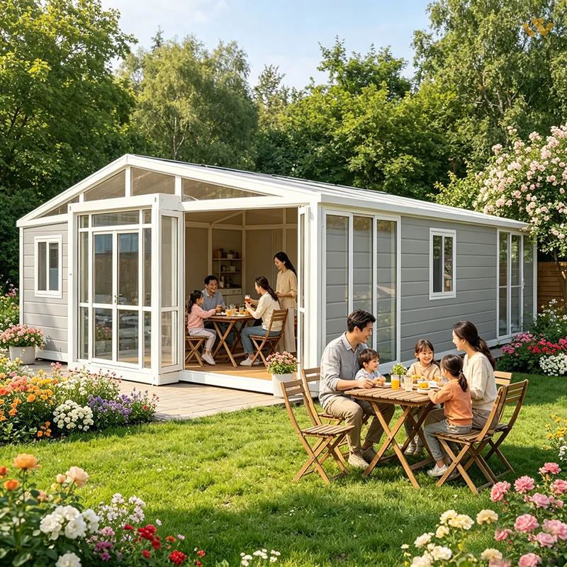 Expandable 40ft Foldable Container House Custom Farm Combined Cabin Storage And Rest Integrated Modular Unit For Multi-scene Use