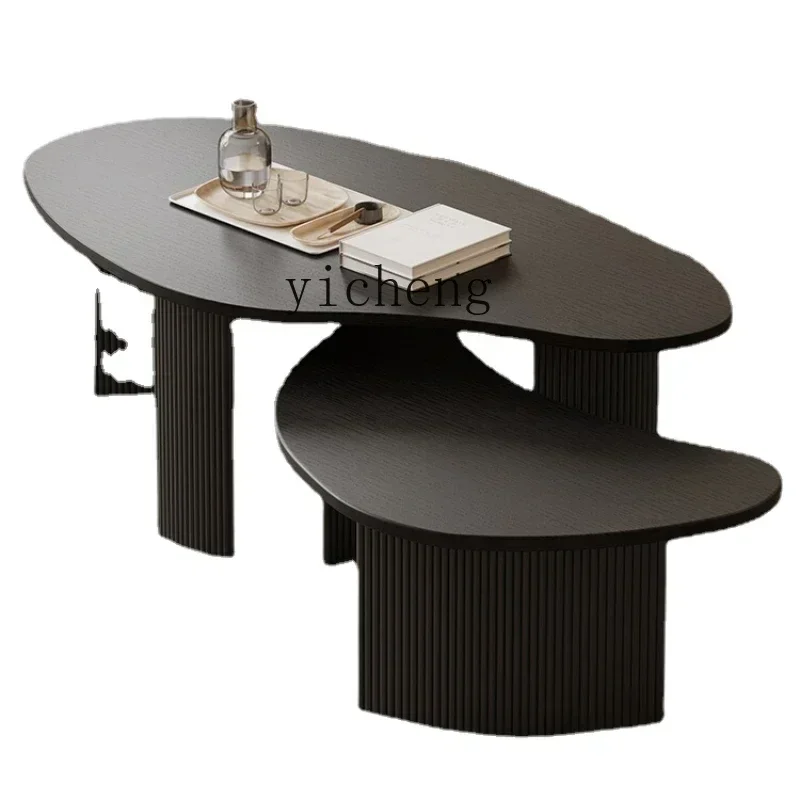 

Xl Nordic Style Retro Coffee Table Combination Living Room Home Crescent Coffee Table Black
