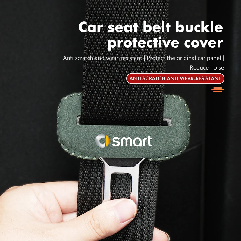 Universal Car Safety Belt Buckle Protector Anti-Scratch Cover For Smart 452 454 Roadster Coupe Crossblade Cabrio City-Coupe
