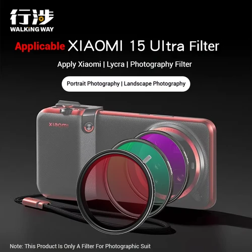 Filtros WalkingWay para filtros de lentes de teléfono Xiaomi 15 Ultra, Kit de filtros de teléfono de 67mm, filtro de bengala de estrella suave CPL GND para disparo móvil