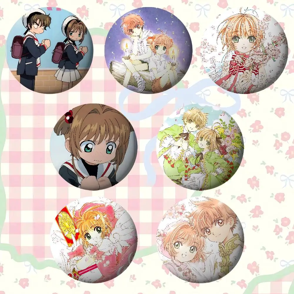 C-Cardcaptor Sakuras Badges Tinplate Soft Button Pin Brooch Metal Badge Custom Jewelry Accessories Hat Bag Lapel