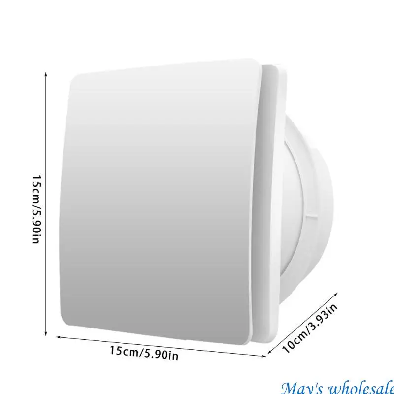 مروحة صغيرة لاستخراج الهواء تدفقات هواء قوية مروحة جدارية مؤقتات قابلة للتعديل مروحة الحمام كشف الرطوبة مروحة تنفيس الحمام 448A